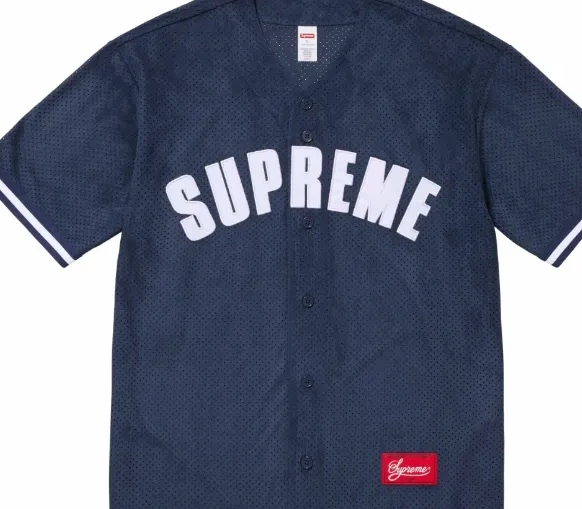 24SS short sleeved BASEBALL baseball suede MESH mesh JERSEY ULTRASUDE 0513